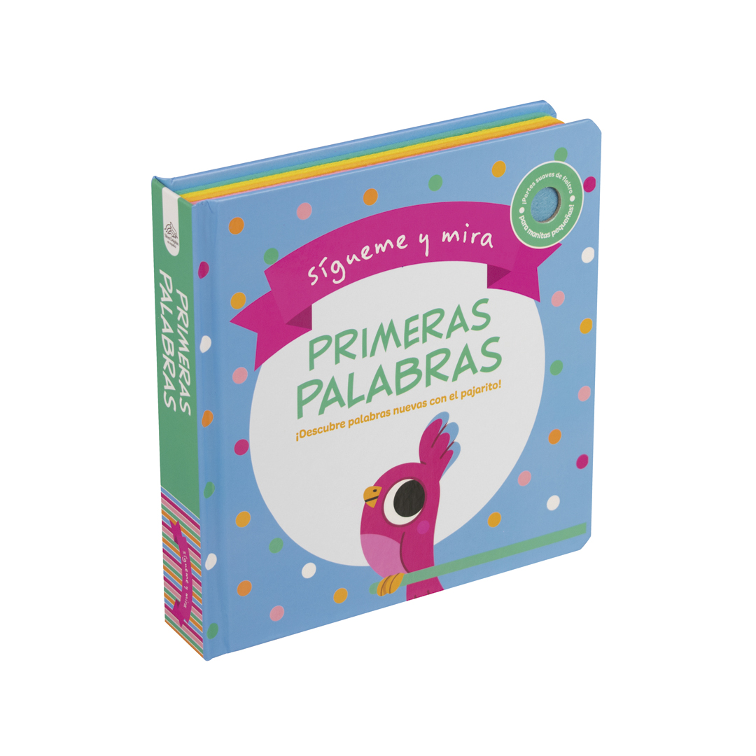 LIBRO PARA BEBÉS CON TEXTURA SÍGUEME Y MIRA PRIMERAS PALABRAS AMS